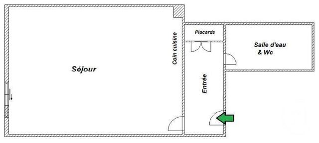 Appartement F1 à louer - 1 pièce - 19.74 m2 - PARIS - 75016 - ILE-DE-FRANCE - Century 21 Victor Hugo - Trocadéro