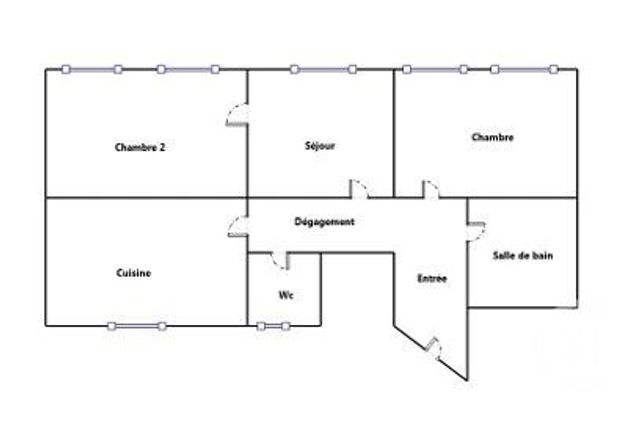 Appartement F3 à vendre - 3 pièces - 45.23 m2 - PARIS - 75018 - ILE-DE-FRANCE - Century 21 Victor Hugo - Trocadéro